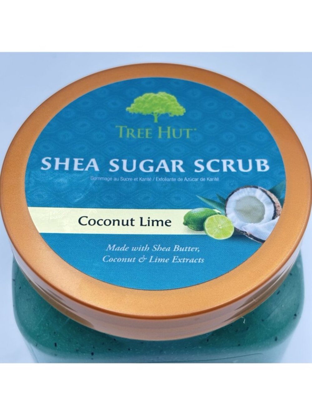 Tree Hut Coconut Lime Shea Sugar Exfoliating Hydrating Body Scrub 18 oz Green - Picture 11 of 11